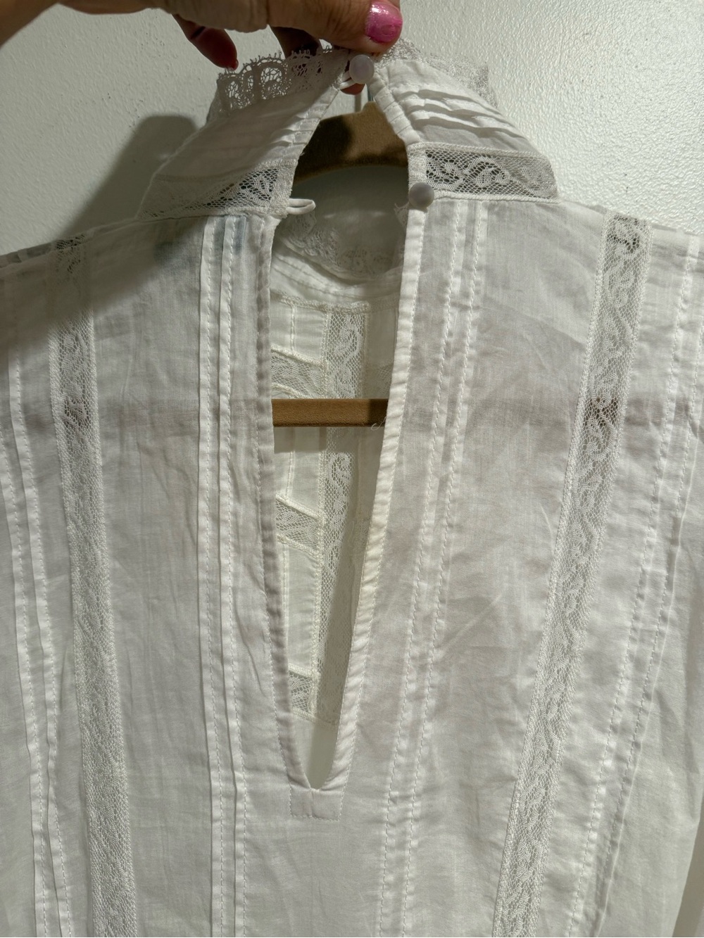 Polo by Ralph Lauren White Lace-Trim Maxi Dress - Picture 3 of 3